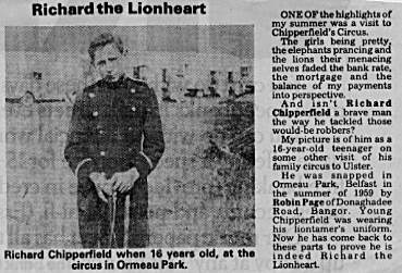 Press cutting and photo of Richard Jun aged 16