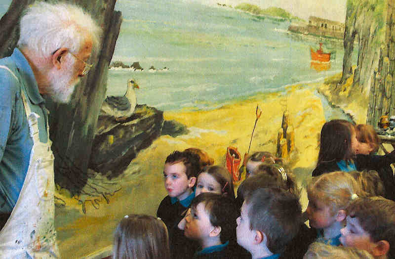 Brian talking to Nursery children