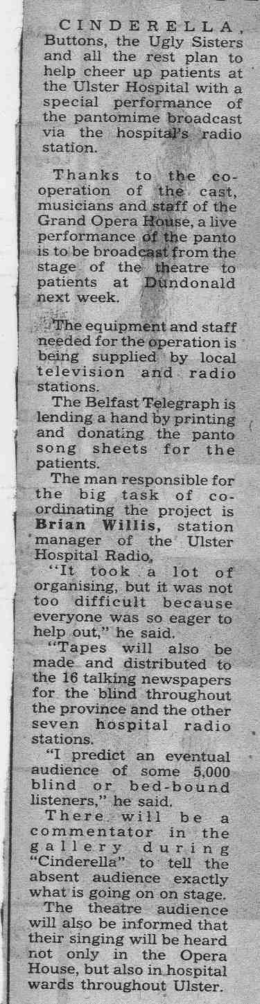 Cutting from Belfast Telegraph