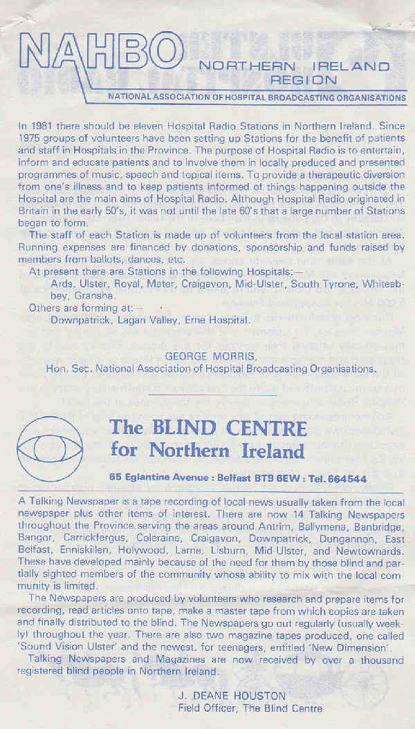 Back of theatre audience leaflet